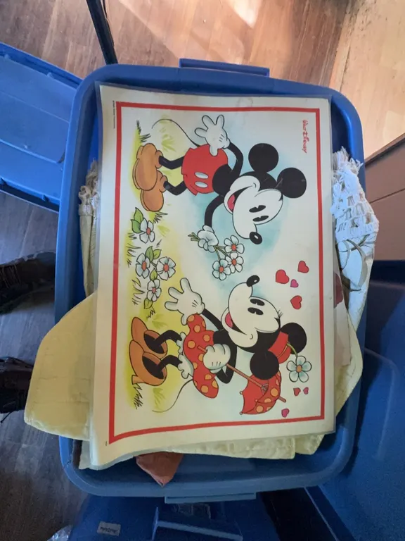 1974 Disney Productions Mickey and Minnie Mouse Prints and Activity Pages