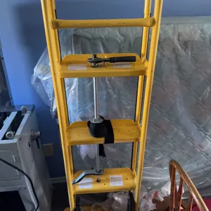 Yellow Metal Hand Truck Dolly with Ratchet Strap System