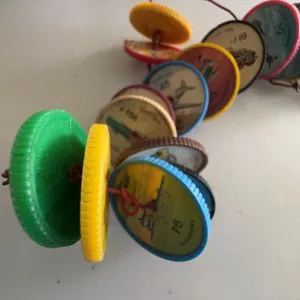 Vintage Transogram Collectible Game Discs on Wire