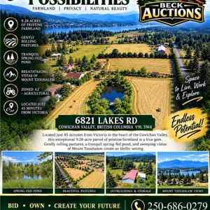 COWICHAN VALLEY, BC

6821 Lakes Rd, Cowichan Valley, British Columbia V9L 5W4

An exceptional opport