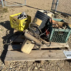 TIE DOWN STRAPS, GAS NOZZLE, GREASE GUNS, HOOK, CHAINS