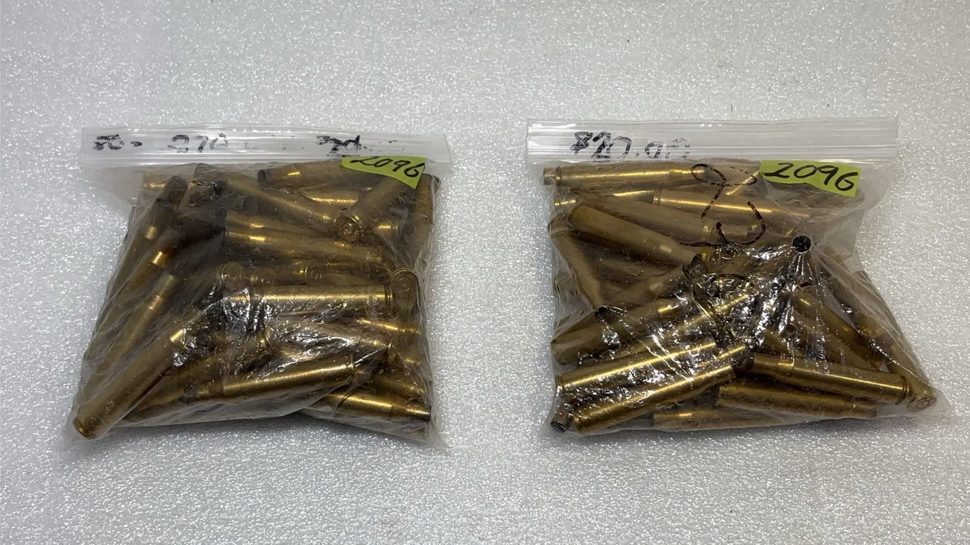 2 - Bags of .270 Winchester Casings, *Unreserved*