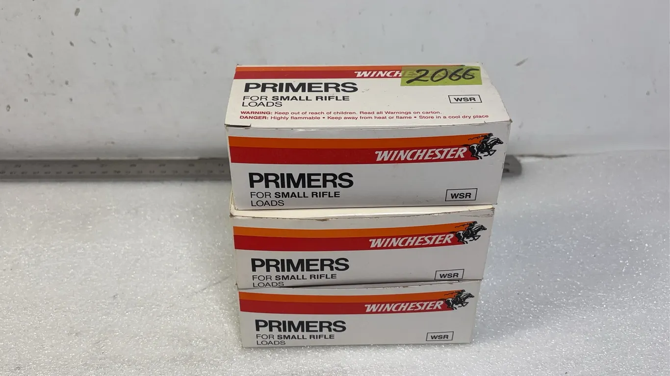 3 - Boxes of Winchester Small Rifler Primers *Unreserved*