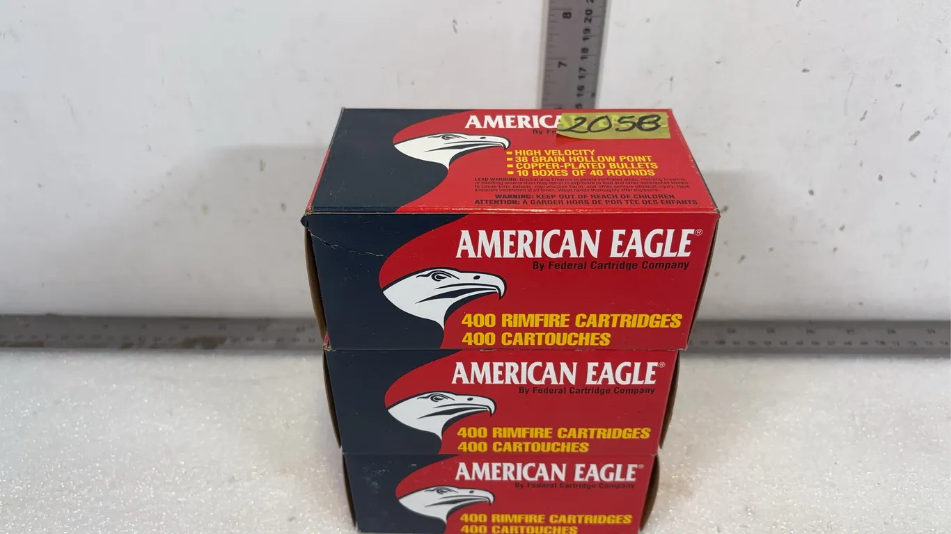American Eagle by FCC Copper-Plated High Velocity .22 LR Cartridges, 3 boxes *Unreserved*