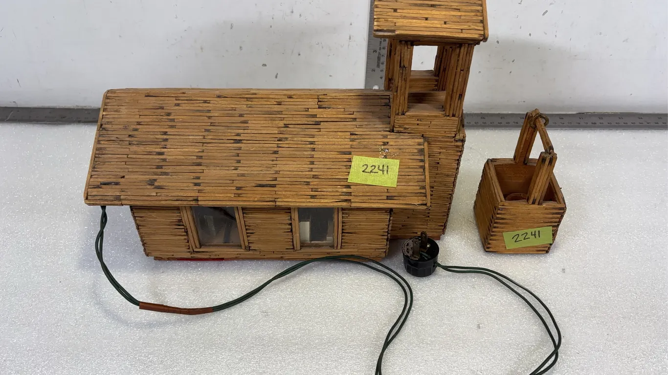 Handcrafted Model of Small Country Church with Wishing Well, Approx. 12"x11" *Unreserved*