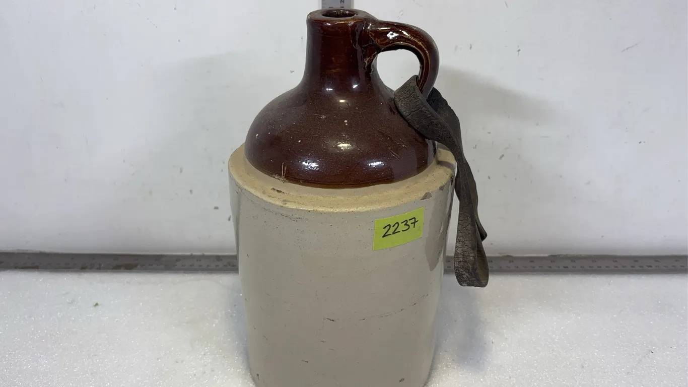 Vintage Brown Stoneware Jug, Approx. 7"x13" *Unreserved*