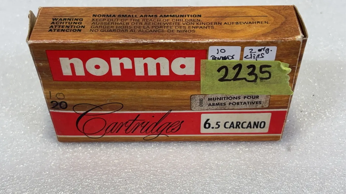 Norma 6.5 Cal Carcano, Approx. 10 Rounds In Box *Unreserved*