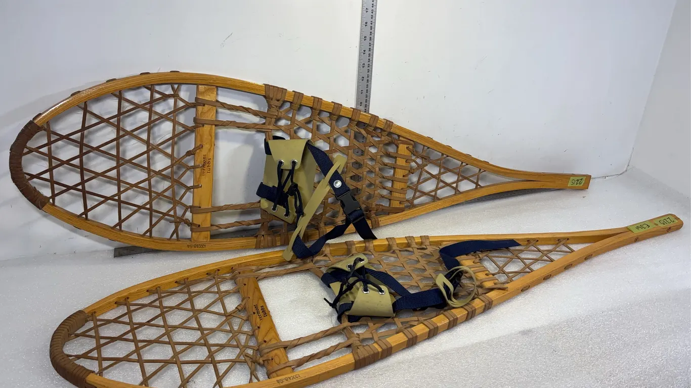 Pair of Vintage Vermont Tubbs Wood Snowshoes, Approx. 49"x13" *Unreserved*