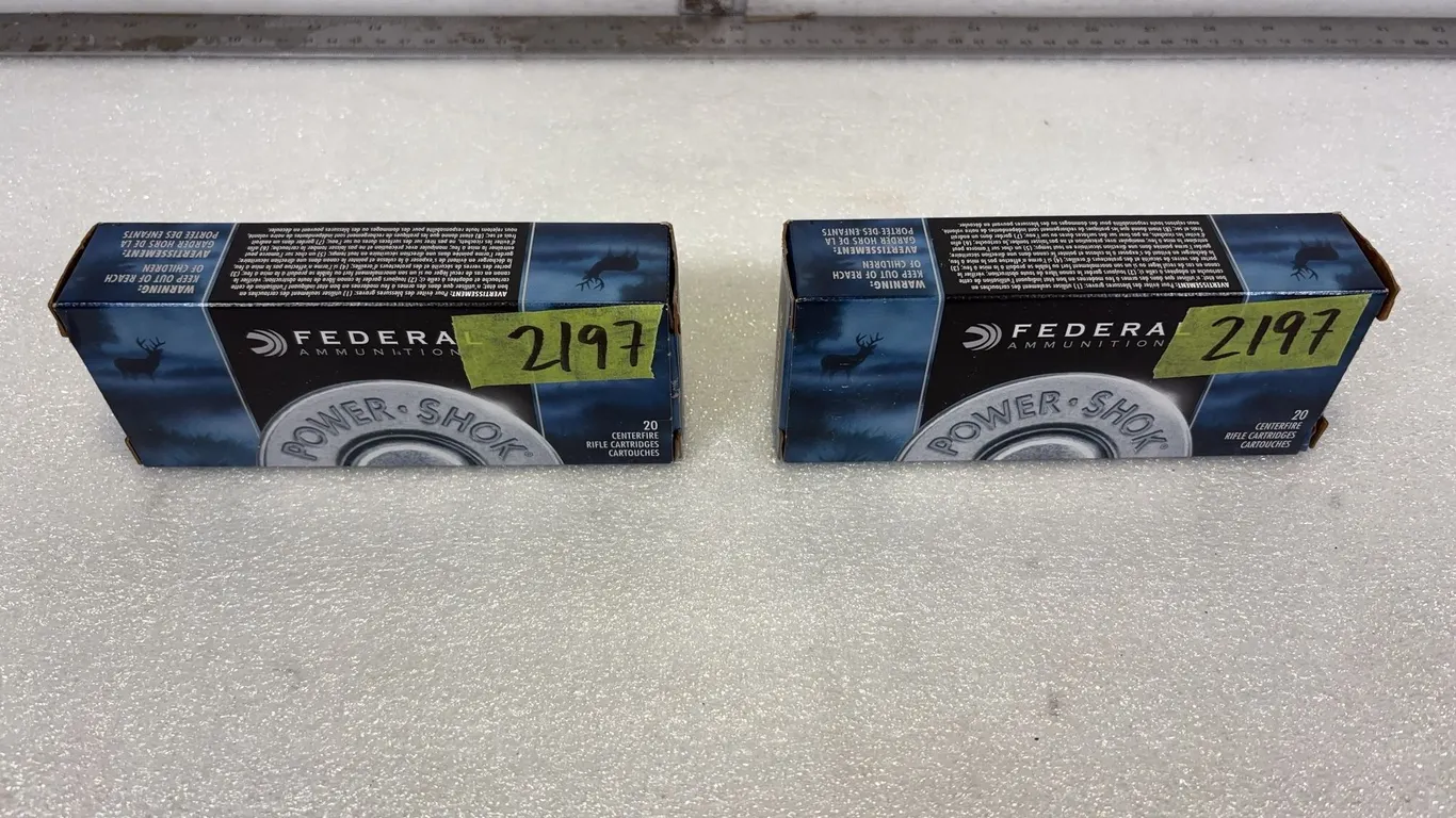 2 - Boxes of Federal PowerShok .223 REM Cal, Approx. 20 Rounds Per Box *Unreserved*