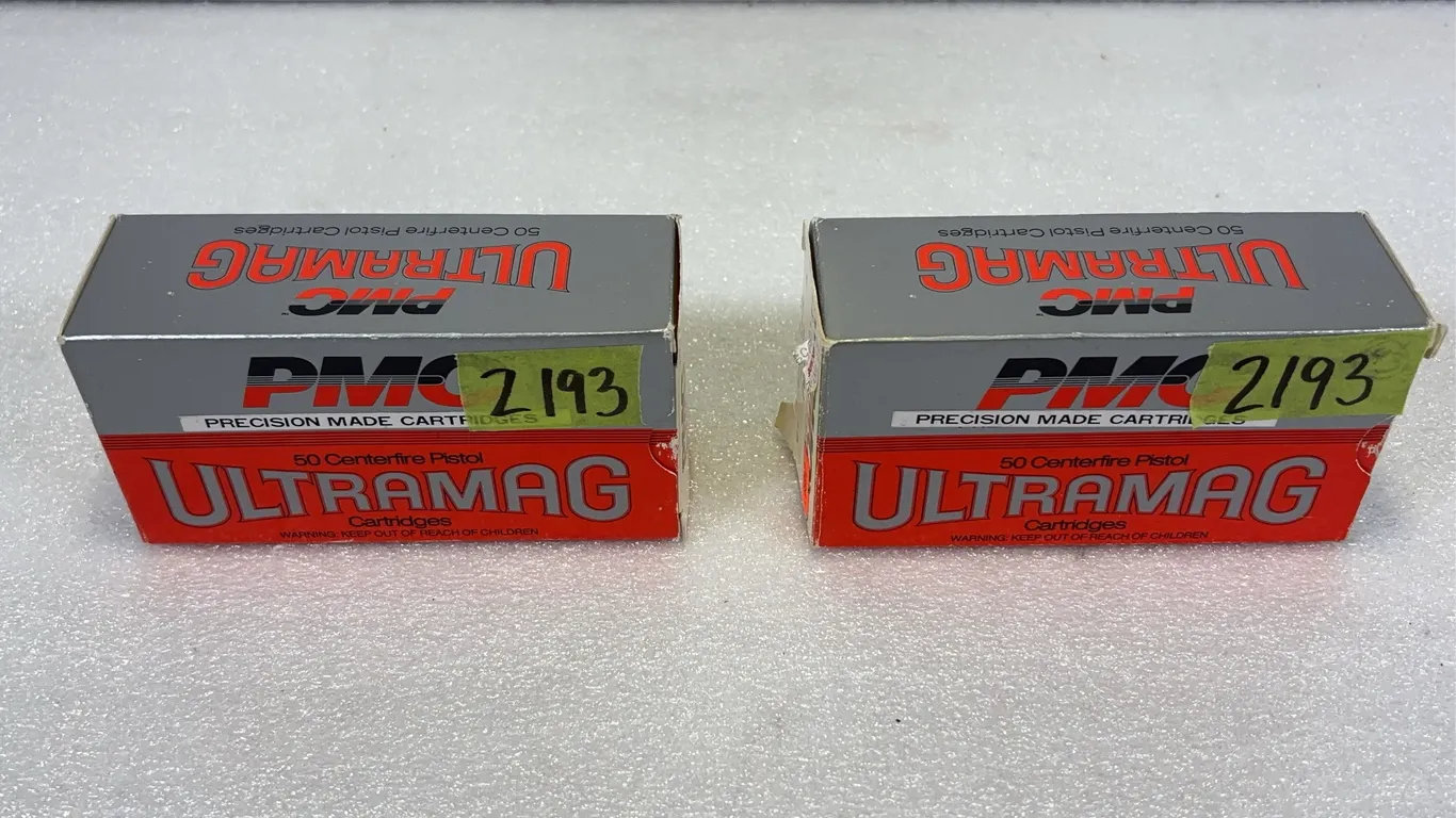 2 - Boxes of PMC Ultramag .38J Cal Special +P, Approx. 50 Rounds Per Box *Unreserved*