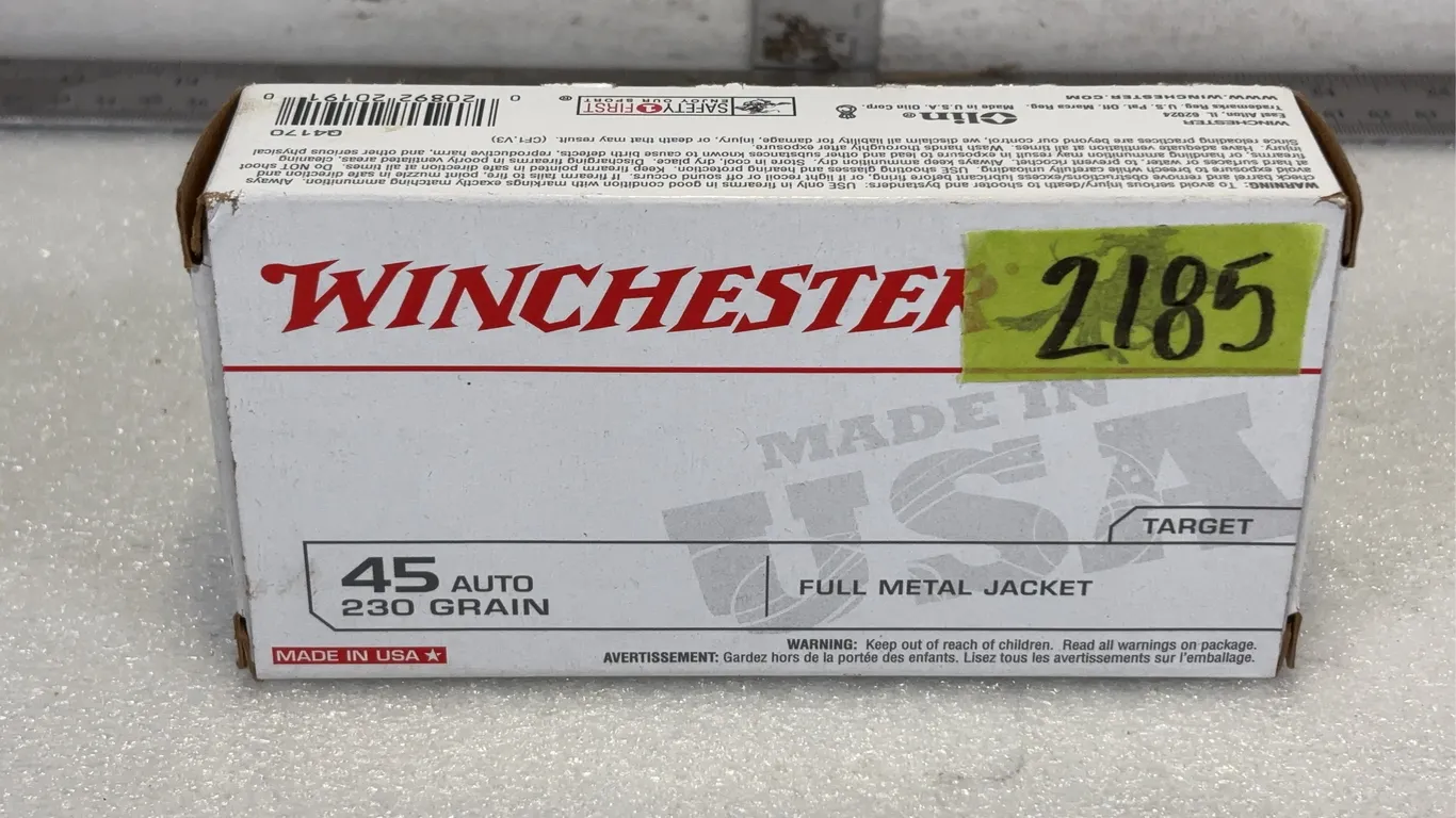 Winchester .45 Auto Cal FMJ, Approx. 50 Rounds In Box *Unreserved*
