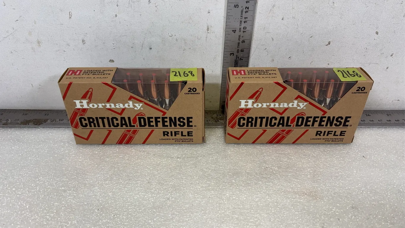 2 - Boxes of Hornady Critical Defense .308 WIN Cal, Approx. 20 Rounds Per Box *Unreserved*