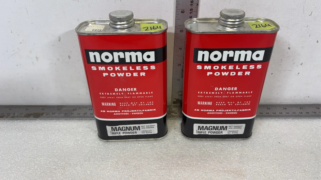 2 - Cans of Norma Smokeless Magnum Rifle Powder *Unreserved*