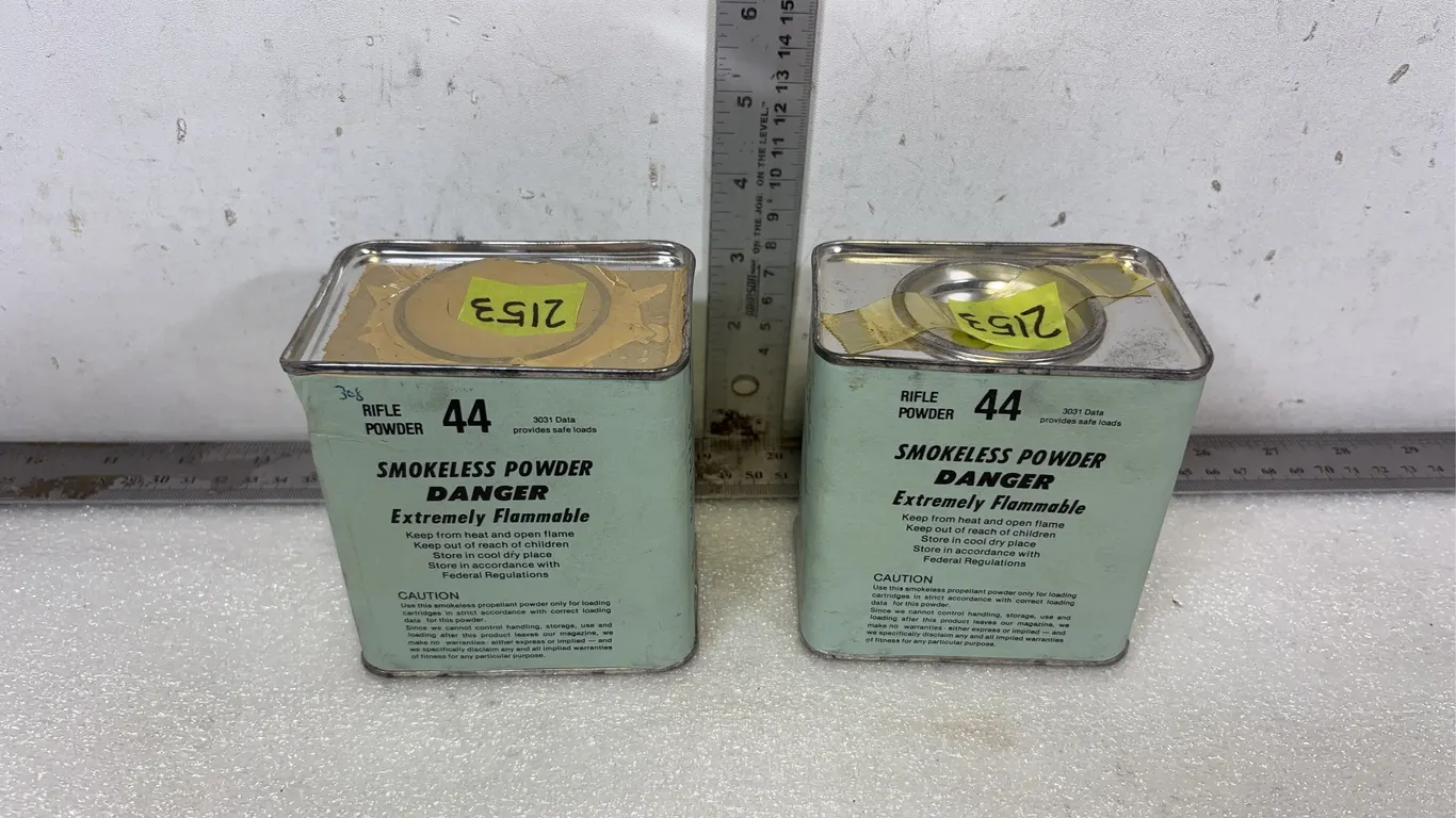 2- Cans of 44 Smokeless Rifle Powder, *Unreserved*