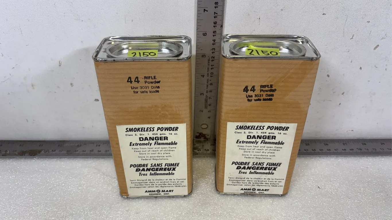 2 - Cans of 44 Smokeless Rifle Powder *Unreserved*