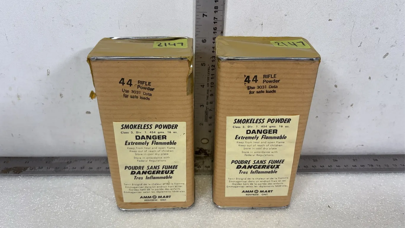 2 - Cans of 44 Smokeless Rifle Powder *Unreserved*