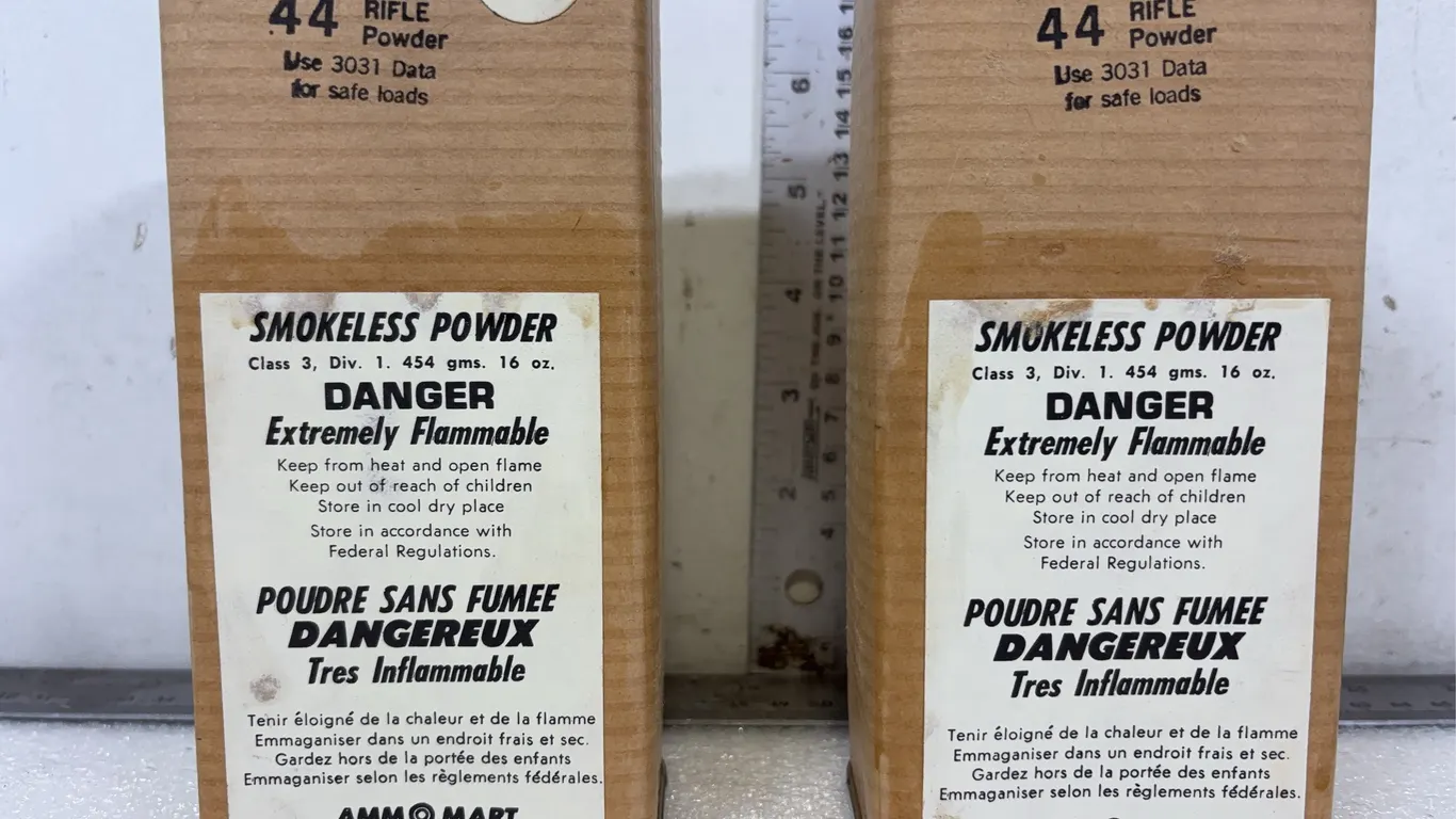 2 - Cans of 44 Smokeless Rifle Powder, Approx. *Unreserved*