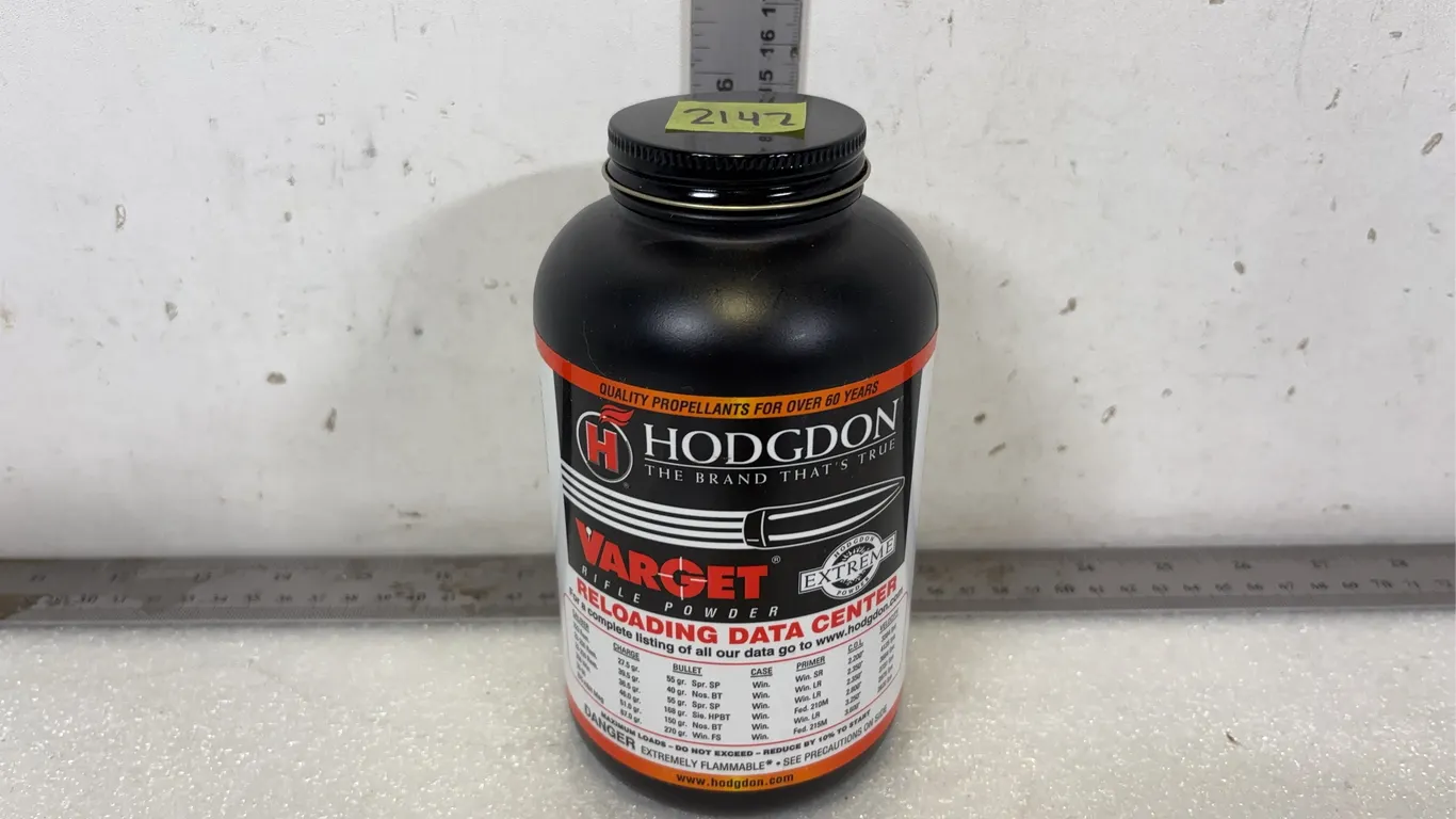 Hodgdon Varget Rifle Powder, Approx. 7"x4" *Unreserved*