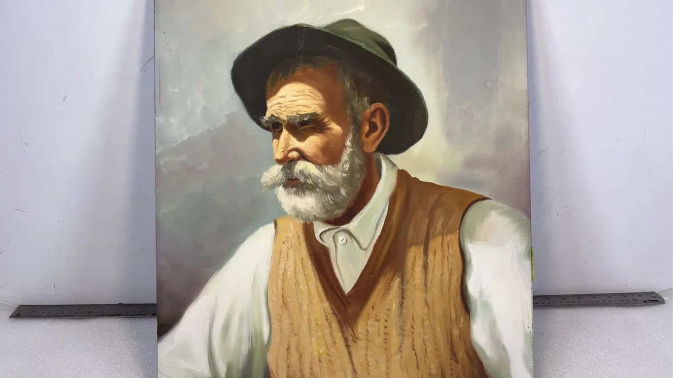 Portrait Painted Canvas Art, Approx. 22"x18" *Unreserved*