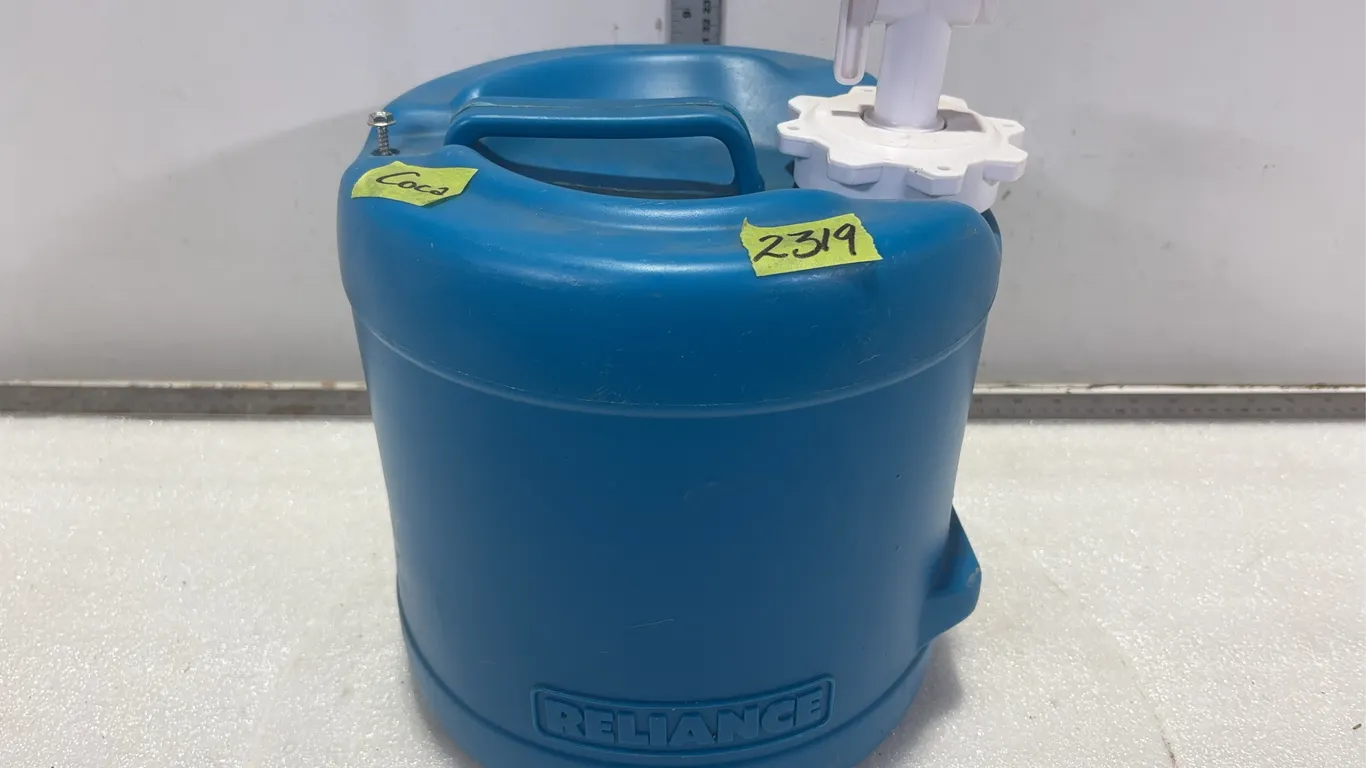 Reliance Water Jug, Approx. 10"x10" *Unreserved*