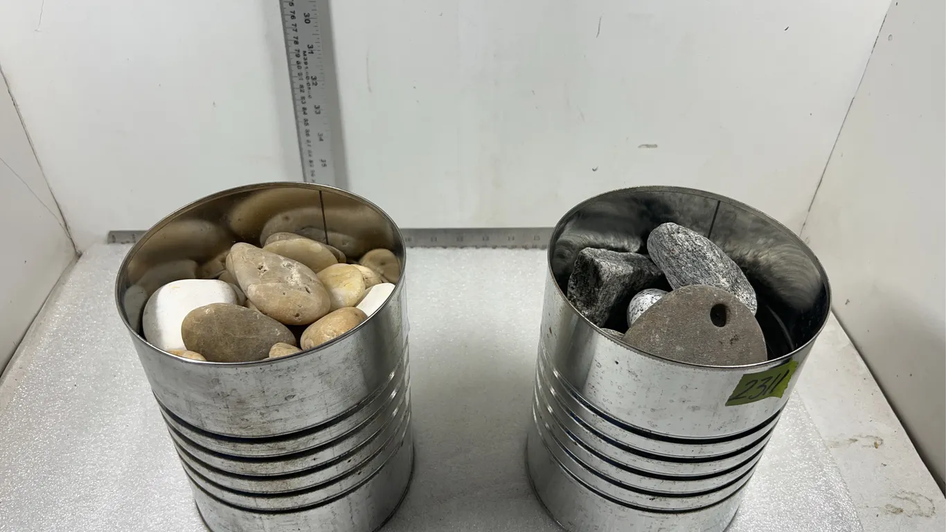 2 - Container of Polished Rocks and Minerals and Container of Raw Rocks and Minerals *Unreserved*