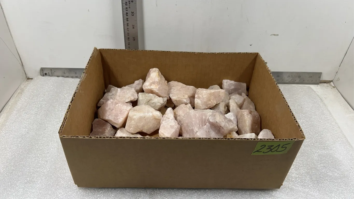 Rose Quartz Crystal Small Chunks, Approx. 55 Pieces *Unreserved*