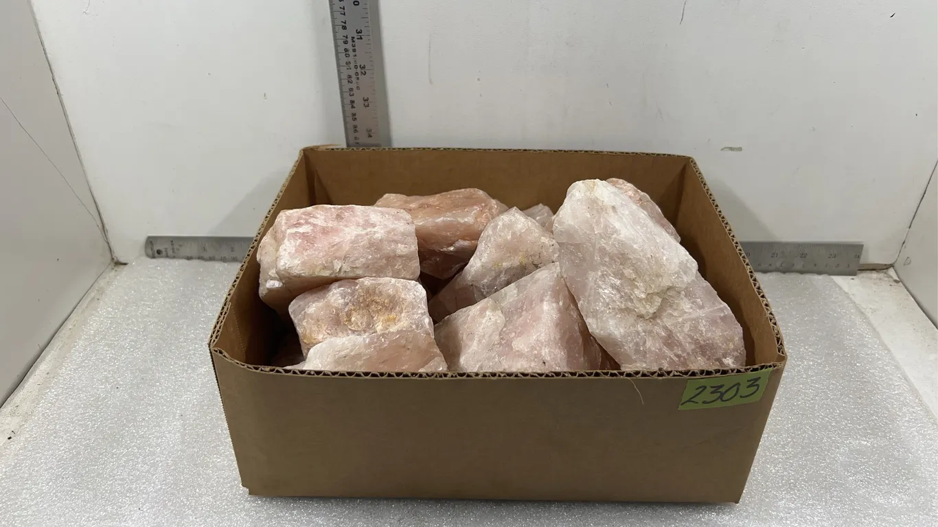 Rose Quartz Crystal Chunks, Approx. 16 Pieces *Unreserved*