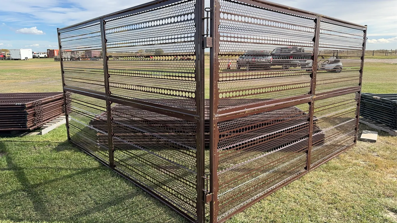 12 - Wind Break Fence Panels, 1 5/8" tubing, 12' L x 6'6'' H, (12 x Bid Price) *Unreserved*