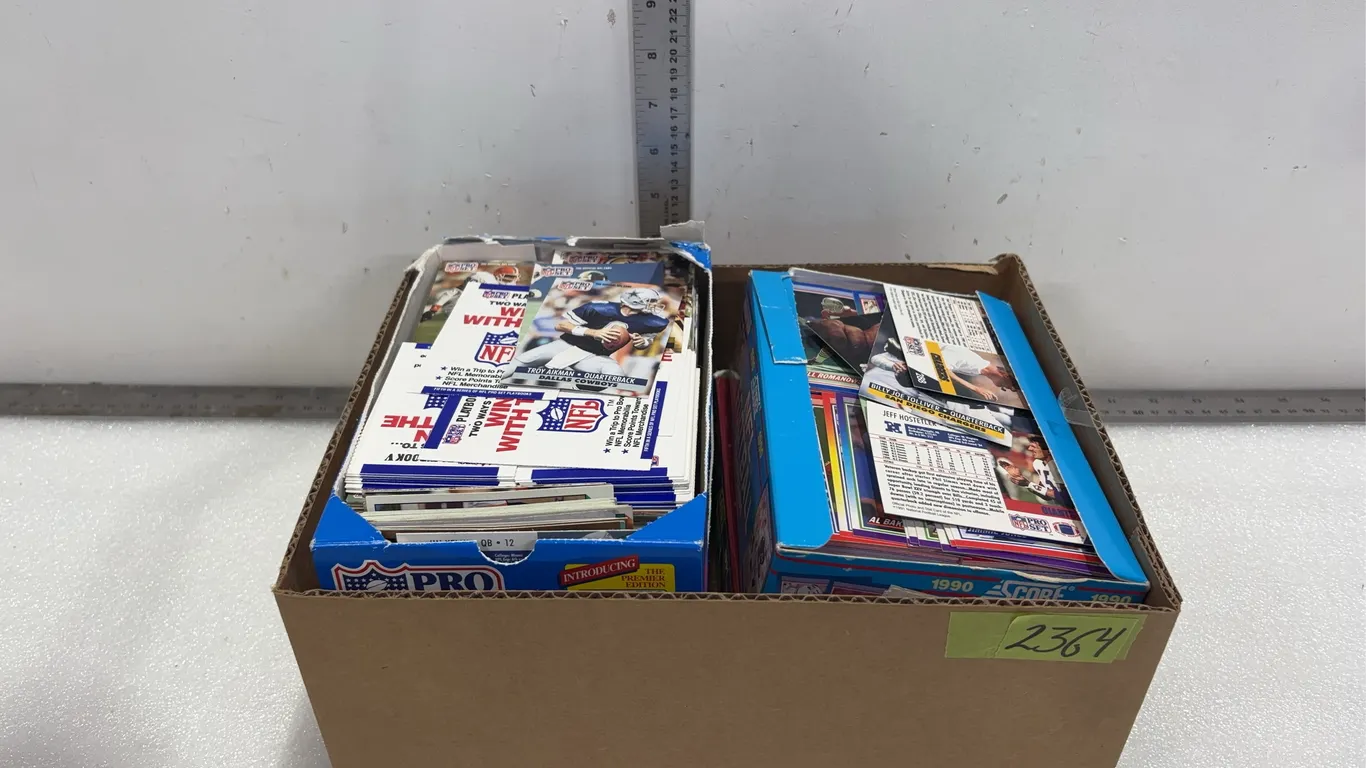 4 - Boxes of Opened NFL Football Collector Cards *Unreserved*