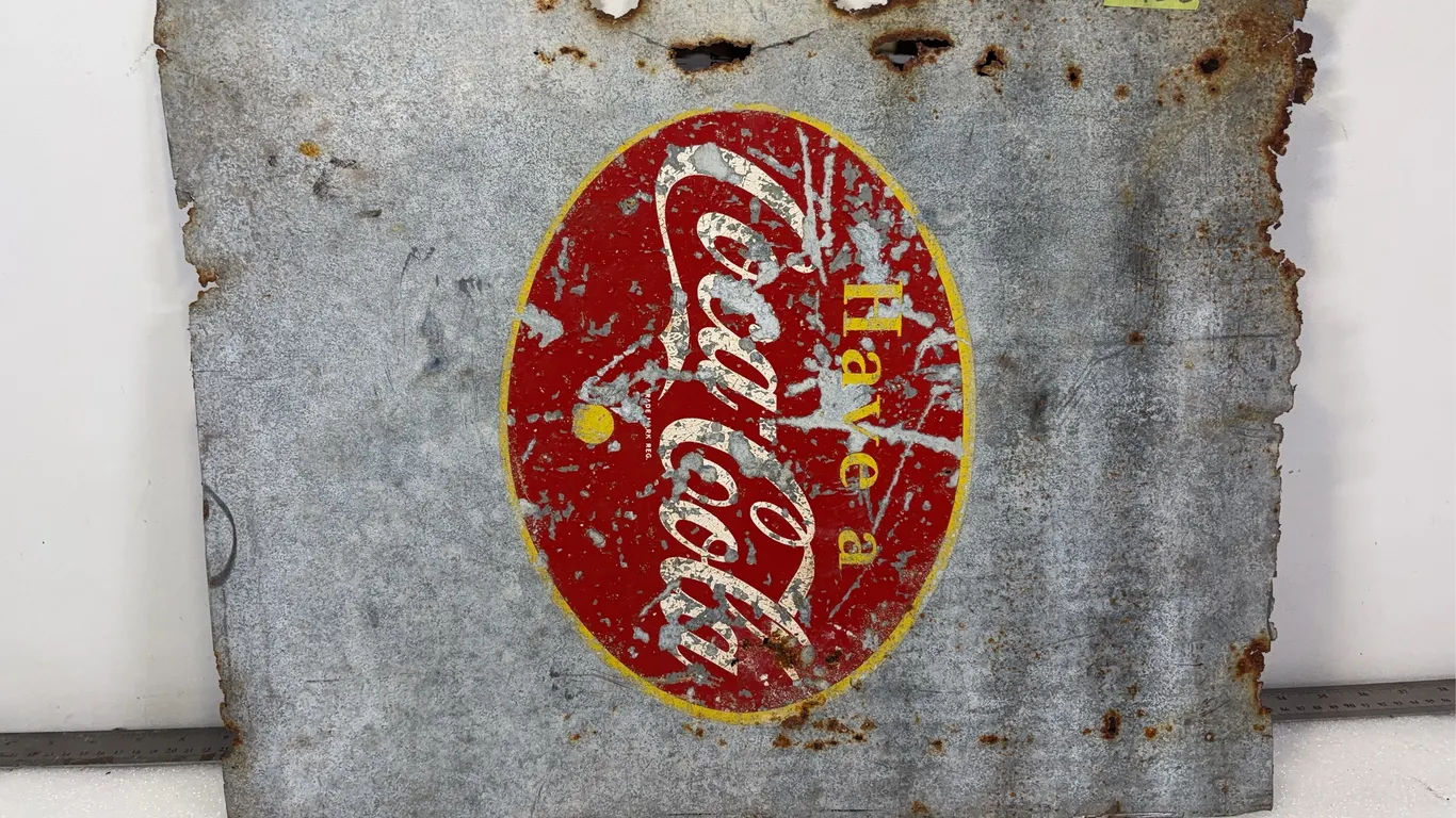Vintage Coca Cola Metal Sign, Approx. 22"x18", *Unreserved*