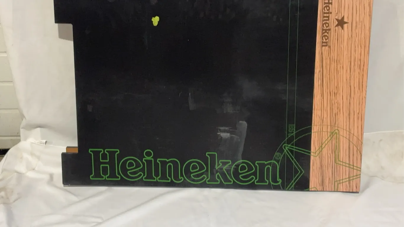 Heineken Branded Chalkboard Sign with Wooden Frame, Approx. 36"x24"x3", *Unreserved*