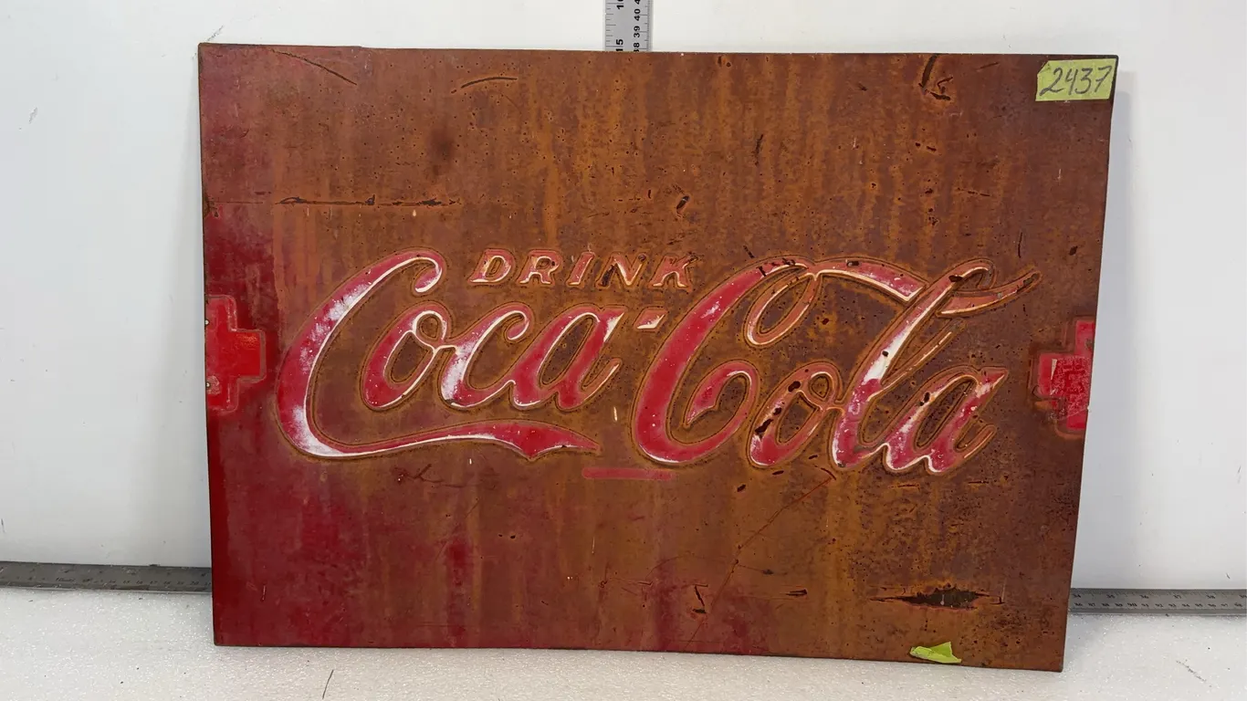 Vintage Coca Cola Metal Sign, Approx. 23"x16", *Unreserved*