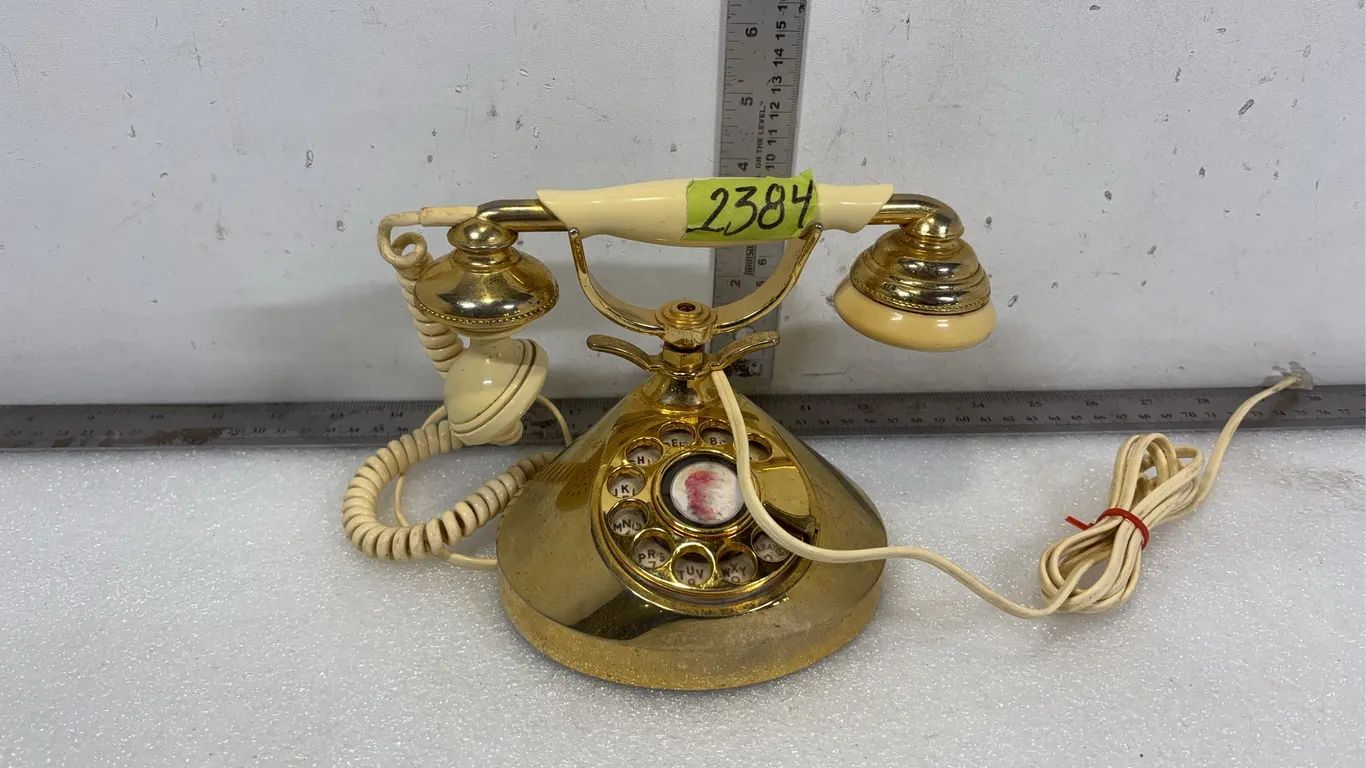 Prestige Electronics Vintage French Style Rotary Desk Telephone 8"x5"x5" *Unreserved*