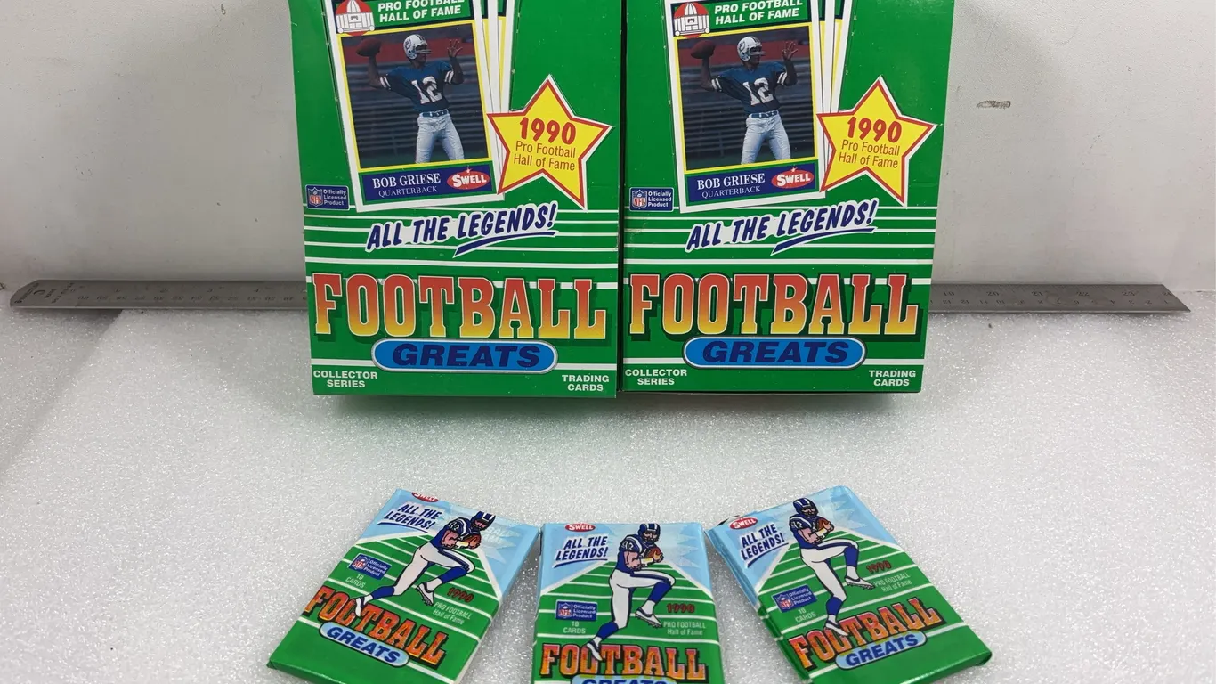 6 - Boxes NFL football Greats Trading Cards, Approx. 1900 Cards *Unreserved*