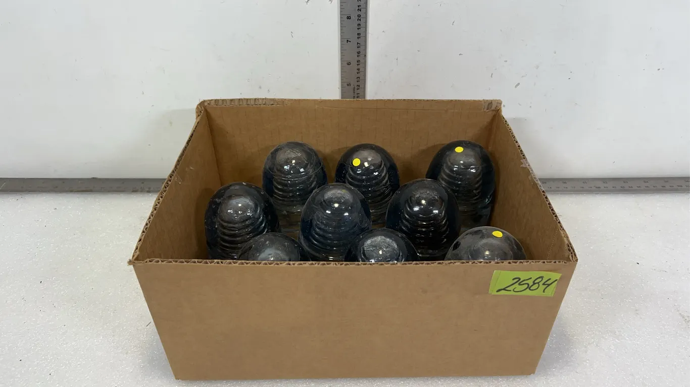 Assorted Vintage Glass Electrical Insulators, Approx. 9 pce *Unreserved*