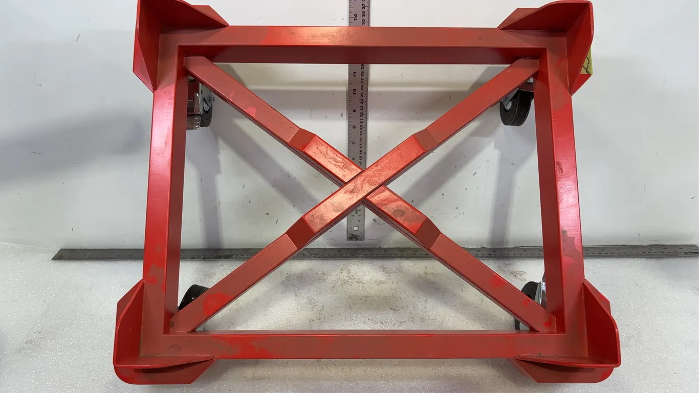 Metal Rolling Dolly Frame with Swivel Wheels, Approx. 21"x17"x10" *Unreserved*