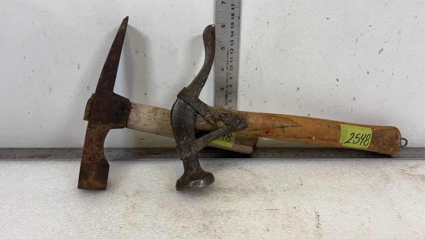 Vintage Hammers, Possibly Cobbler's Hammers, Approx. 2 pce 12"x7"x2" *Unreserved*
