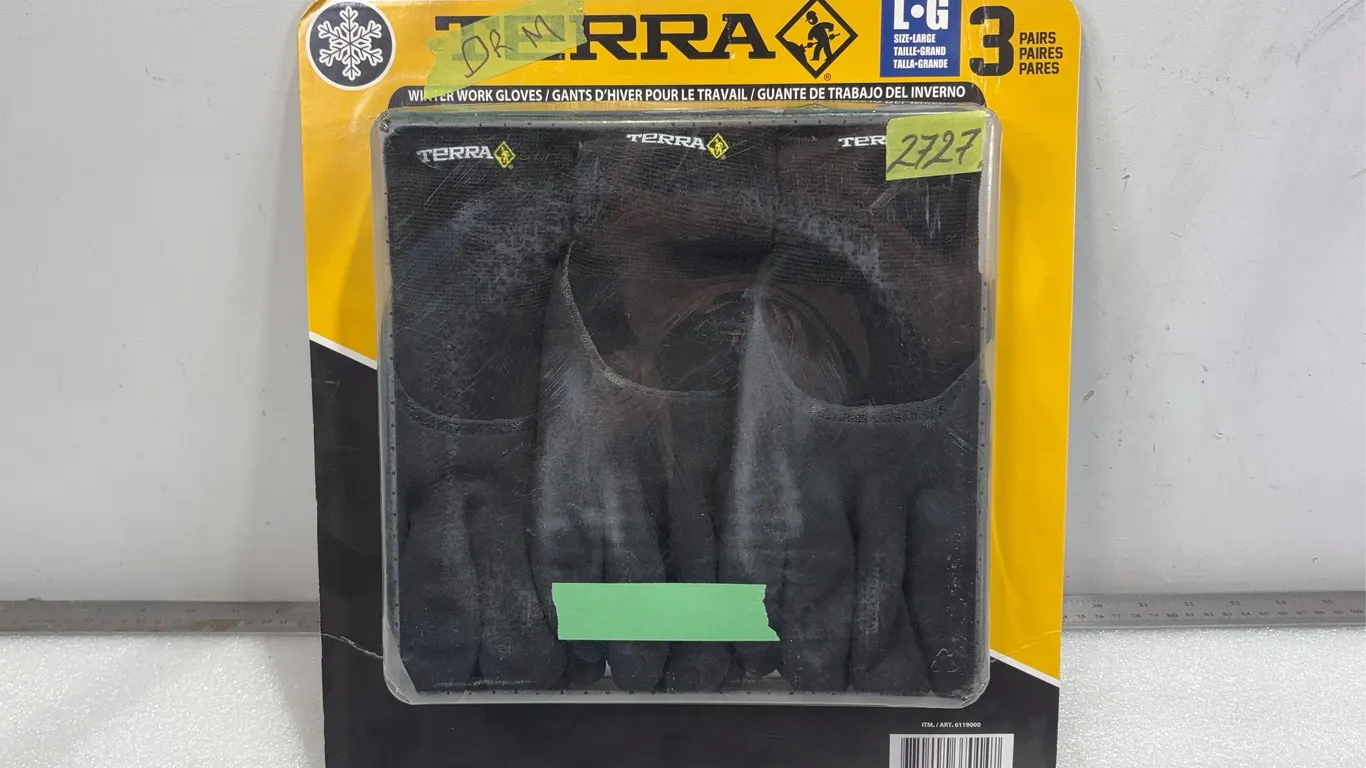 Terra Brand Winter Work Gloves, Model 6119000, Size Lrg, Approx. 3 pairs *Unreserved*