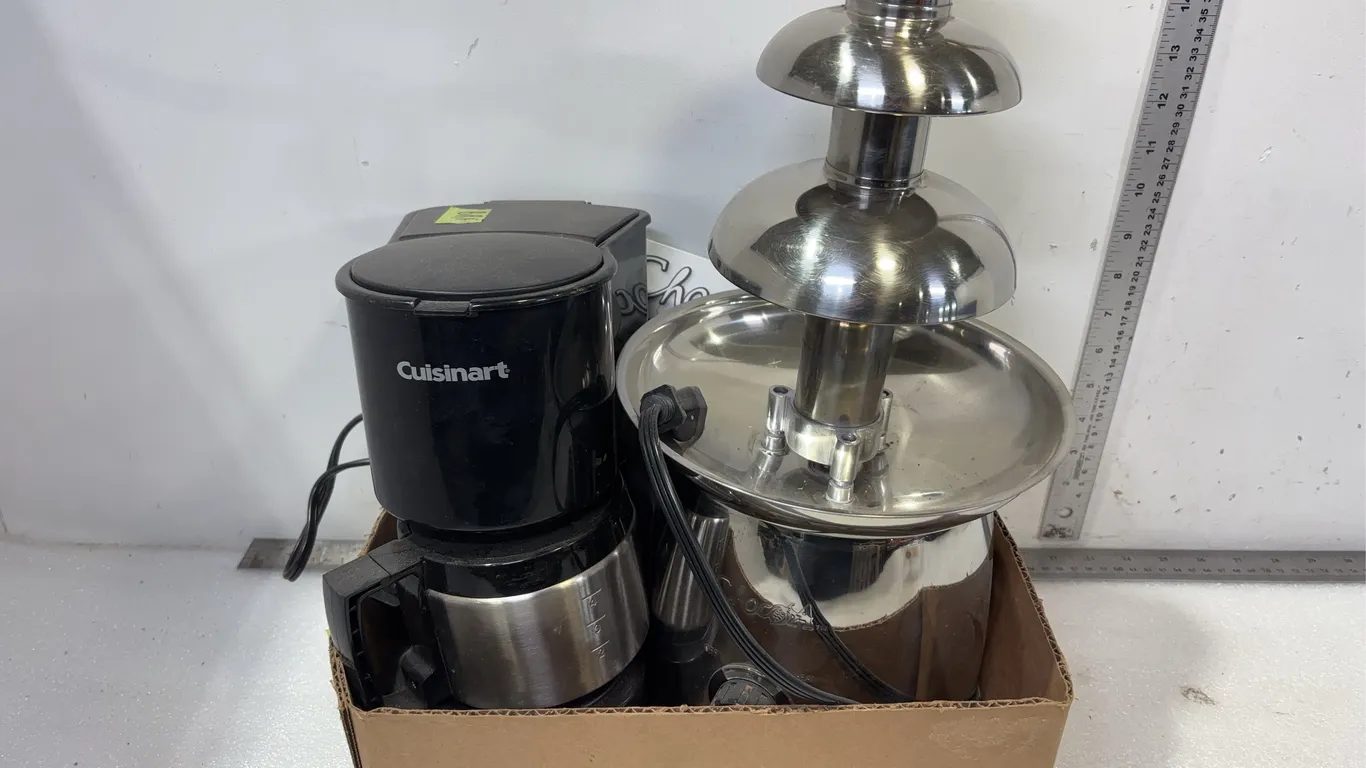 Coffee Maker and Chocolate Fountain Stainless Steel, Approx. 2 pce *Unreserved*