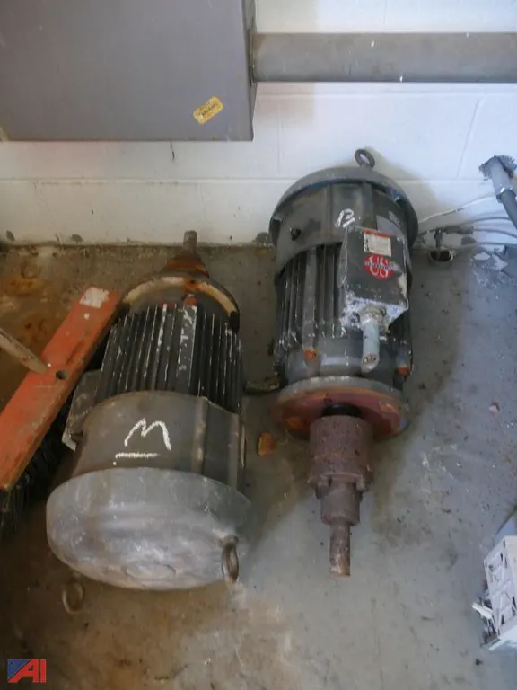 (#13) (2) U.S. Electrical Motors 3 Phase Industrial Electric AC Induction Motors