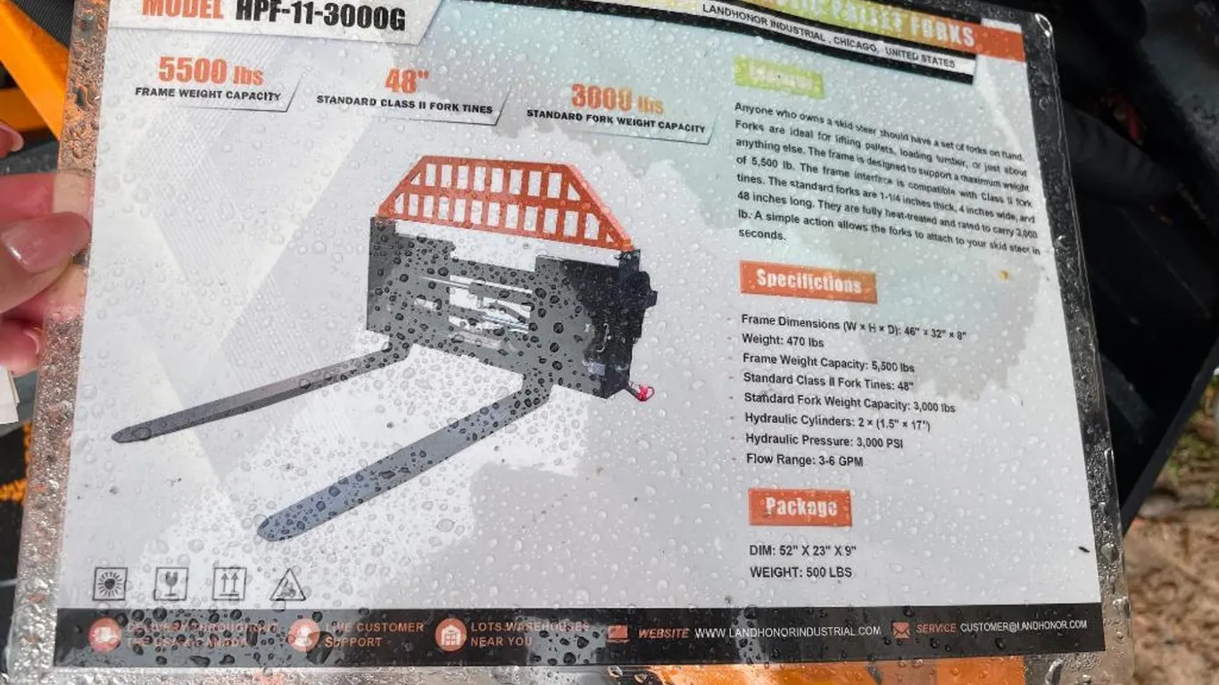 Hydraulic Pallet Forks - Orange/Black