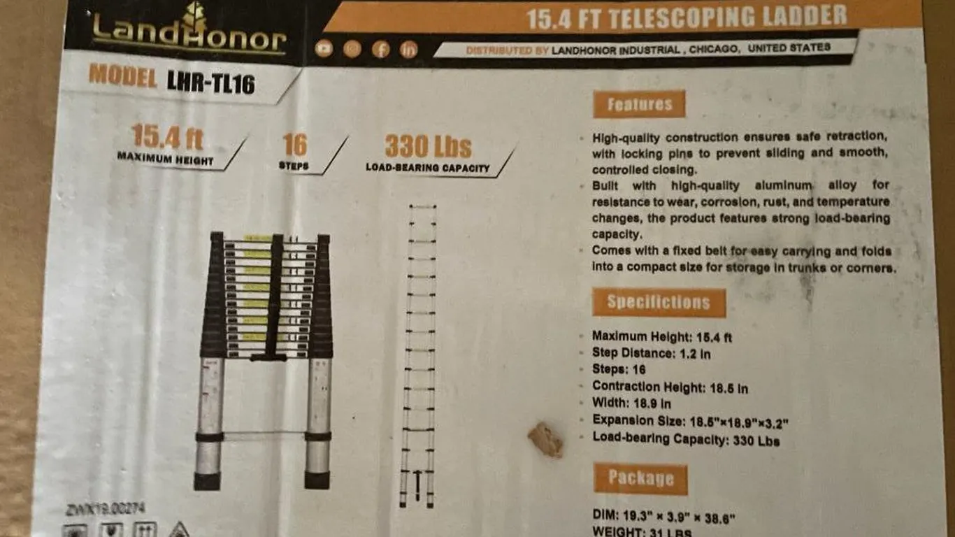15.4' Telescoping Ladder