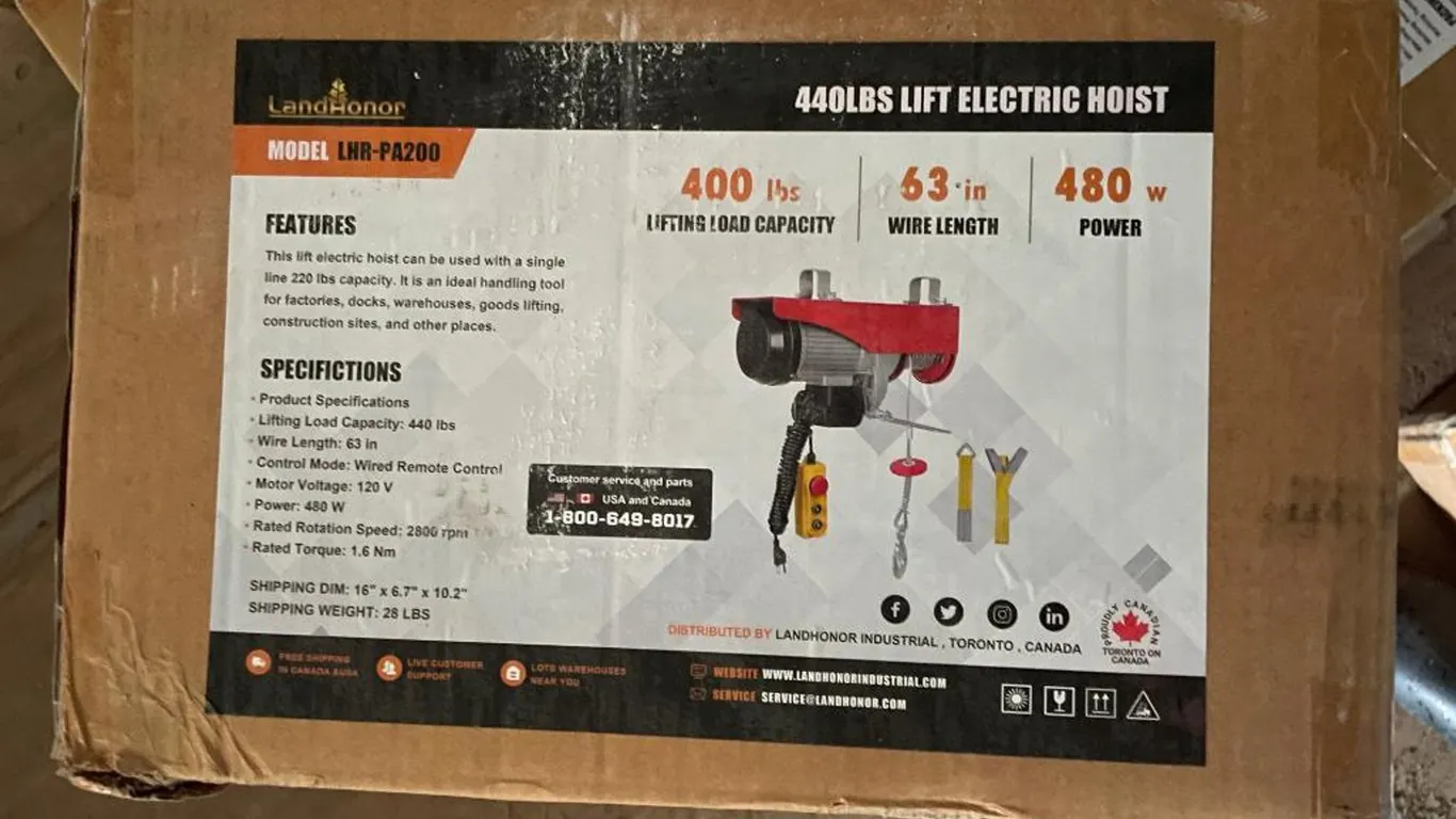 440lbs Electric Hoist Lift