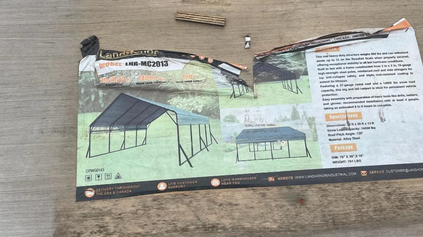 20'x20'x13' Carport
