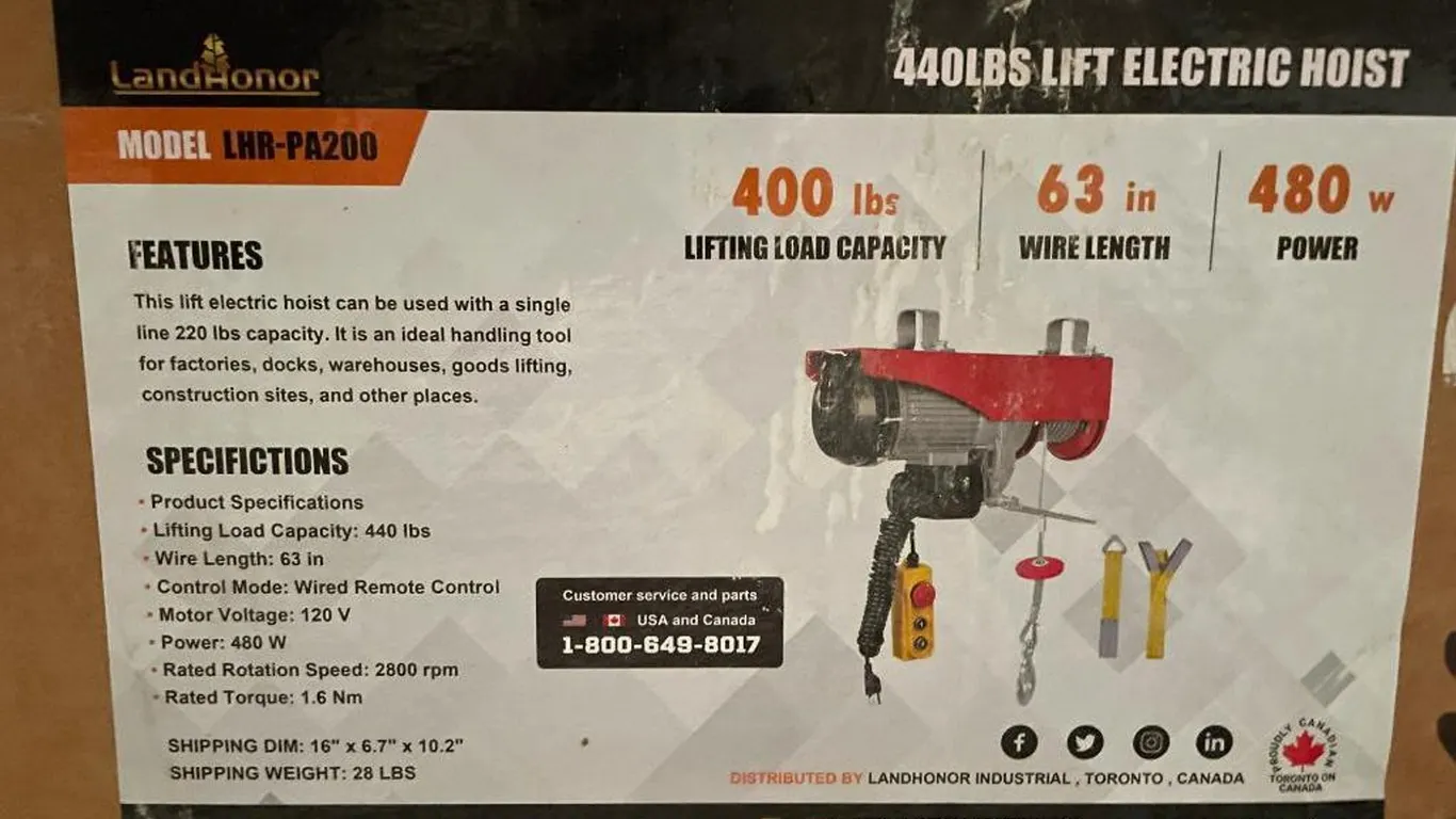 4400lbs Electric Hoist