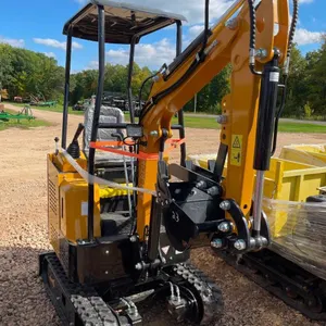 Mini ATS-RT15R Excavator - Orange/Yellow