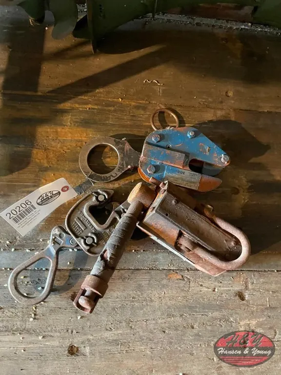 (2) Steel Sheet Clamps and Mag Lifting Hook