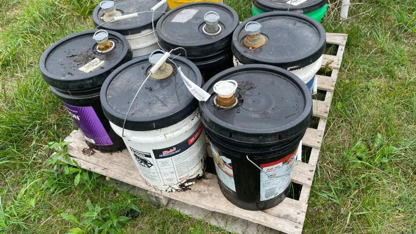 Pails of Used Oil