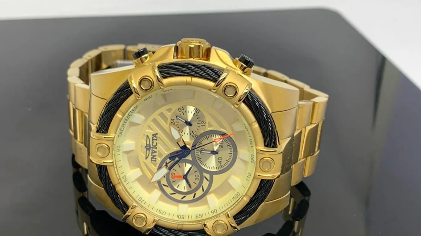 Invicta Gold Tone Men's Watch Chronograph