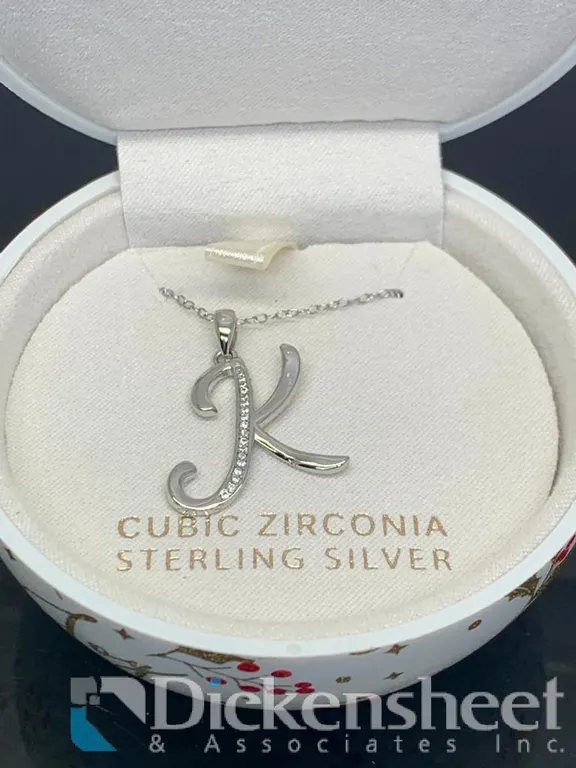 Sterling Silver K Necklace